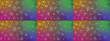 Çiçekli karalama şeklinde Raster çiçek deseni. Nazik, narin çiçek arkaplanı. Kahverengi ve mor renkte çiçekler.