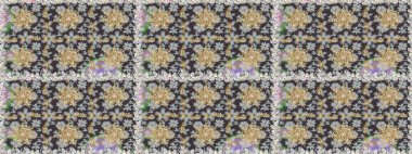 Gri renklerde, altın elementlerle kusursuz desen. Raster oryantal süs. Kusursuz altın desen.