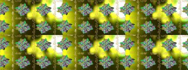 Sevimli çiçek raster deseni. Renkli Bahar Teması eskiz kalıbı. Renkli çiçekler. Düz Çiçek Elementleri Tasarımı.