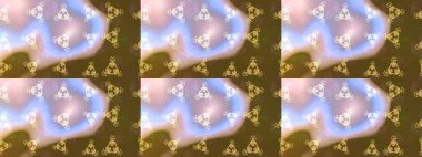 Raster illüstrasyonu. Bokeh nötr, kahverengi, yeşillik ve kar taneleriyle dekoratif Noel geçmişi.