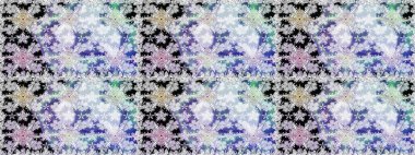 Tarafsız renklerde çiçekler. Raster illüstrasyonu. Raster illüstrasyonu. Asya tekstil tarzında. Kusursuz çiçek deseni.