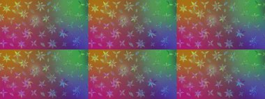 Çiçekli karalama şeklinde Raster çiçek deseni. Nazik, narin çiçek arkaplanı. Kahverengi ve mor renkte çiçekler.