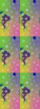 Moda baskıları için zarif bir şablon. Parlak renkli çiçekleri ve yeşil ve nötr renklerde yaprakları olan harika bir çiçek deseni. Modern çiçek arkaplanı. Halk stili.