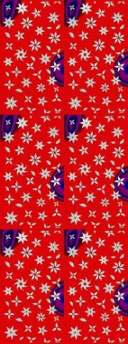 Kırmızı ve nötr renklerde çiçekler. Tropik çiçek desenleri. Raster illüstrasyonu.