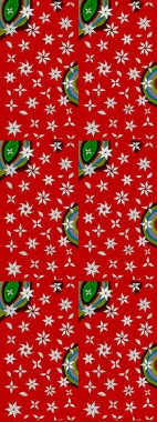 Karalama çiçekleri çizim kalıbı. Kırmızı ve nötr el çizimi. Raster deseni. Sanat esinlenilmiş ve nötr stil çiçekler ve arkaplan bırakıyor.