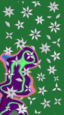 Raster güzel bir çiçek deseni çizmiş. Bahar mevsimi. Tatil havası. Nazik romantik baskı.