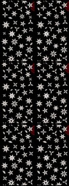 Çiçek kolajı. - Siyah ve tarafsız çiçekler. Çiçek kompozisyonu. Küçük çiçekte güzel bir desen var. Raster deseni. Doğa. Çiçek arka planı.