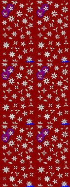 Süslü kumaş deseni. Çiçekli çiçek deseni, suluboya. Raster deseni.