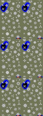 Yeşil ve beyaz renkte çiçekler olan çiçek deseni çiz. Suluboya tarzında yeşil ve beyaz renkte çiçekler.