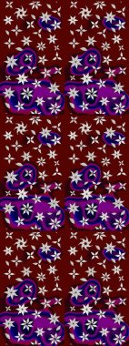 Düz Çiçek Elementleri Tasarımı. Renkli Bahar Teması eskiz kalıbı. Raster güzel kumaş deseni çiziyor. Çiçek deseni.