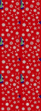 Vadinin çiçekleri kırmızı ve nötr renklerde. Çiçekler. Soyut etnik raster çizim kalıbı.