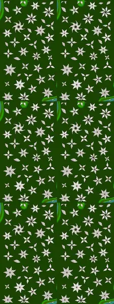 Raster - stok. Vadinin çiçekleri yeşil ve nötr renklerde. Suluboya, elle çizilmiş. Taslak arkaplan deseni.