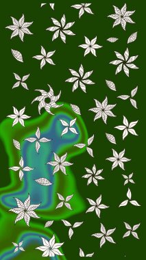 Raster stili kumaş deseni. Çiçekler suluboya çizim deseni.