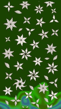 Renkli Yaz Temalı eskiz kalıbı. Modaya uygun kumaş deseni. Düz Çiçek Elementleri Tasarımı. Sevimli çiçek raster deseni.