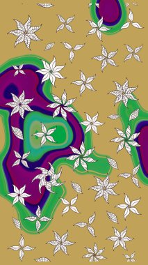 Moda baskısı. Eski model. Çiçeğin suluboya çizimlerinin mükemmel deseni. Suluboya çizim kalıbı. Dekorasyon ve tasarım için güzel desen.