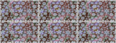 Raster Henna dövme stili. Etnik Mandala süsü. Kızılderili desenli desenli desenli şal deseni. Tekstil, tebrik kartı, boyama kitabı, telefon kılıfı baskısı için kullanılabilir.