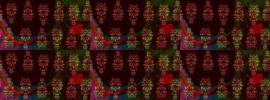 Küçük çiçekte hoş bir çiçek deseni var. Siyah renkler ve parlak çiçekler üzerine soyut çizim deseni. Çiçek elementli zarif raster dokusu..