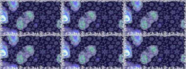 Çiçekli, suluboya desenli kusursuz çiçek deseni. Düz Çiçek Elementleri Tasarım Raster illüstrasyonu. Gri renkli çiçekler. Renkli Bahar Teması: Kusursuz Arkaplan.