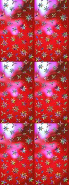 Kırmızı ve pembe renklere karalamalar çizilmiş çiçek deseni. Raster illüstrasyonu.