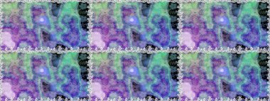 Renkli Bahar Temalı Kusursuz Arkaplan. Mavi ve nötr renklerde çiçekler. Düz Çiçek Elementleri Tasarımı. Raster illüstrasyonunda kusursuz çiçek deseni.