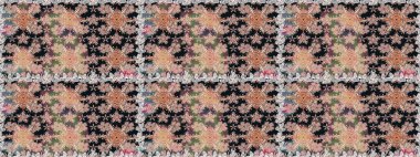 Gri ve nötr renkte çiçekler. Renkli Bahar Temalı Kusursuz Arkaplan. Sevimli çiçek raster deseni. Düz Çiçek Elementleri Tasarımı.