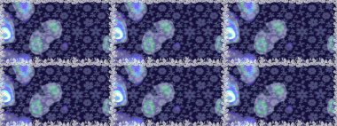 Çiçekli, suluboya desenli kusursuz çiçek deseni. Düz Çiçek Elementleri Tasarım Raster illüstrasyonu. Gri renkli çiçekler. Renkli Bahar Teması: Kusursuz Arkaplan.