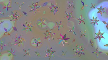 Raster Yumuşak kumaş deseni. Raster çiçek izi. Çiçek grisi ve bej çizim deseni. Klasik taslak çizimi.