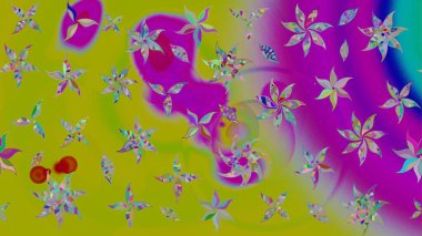 Raster resim. Çiçek desenli çiçek ve yaprakları ile. Sevimli küçük çiçek desenle.