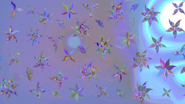 Mor ve mavi el çizimi desen. Raster deseni. Sanat ilham verici ve mavi tarzı çiçekler ve arkasında izler bırakıyor. Karalama çiçekleri çizim deseni.