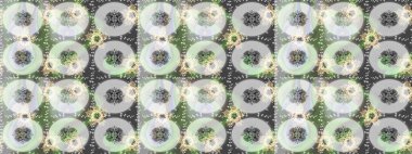 Son moda kar taneleri ve elementler onun kartlarını gösteriyor. Kar taneleri tasarımı. Retro tarzı, kış elementleri. Modern soyut tasarım posteri, kapak, kart tasarımı gri, nötr ve yeşil renkler.