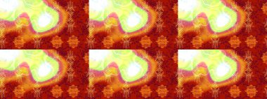 Güzel dekorasyon. Raster illüstrasyon kar taneleri. Kırmızı, turuncu ve sarı renklerde ayrık suluboya kar taneleri. Kışın sembolü.