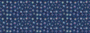 Kar tanesi süsleme deseni. Kar taneleri deseni. Raster illüstrasyonu. Arkaplanda soyut kar taneleri olan düz tasarım. Kar taneleri arkaplanı.