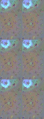 Gri ve bej renklerde. Çiçekli güzel suluboya desen. Raster illüstrasyonu.