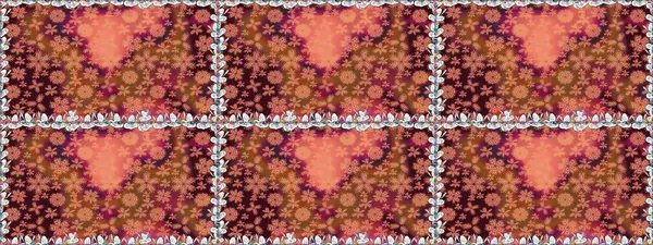 Raster - stok. Kusursuz bir arka plan modeli. Suluboya, elle çizilmiş. Vadinin çiçekleri kahverengi ve turuncu renklerde.