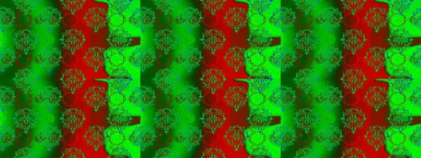 Yeşil, kırmızı ve kahverengi renkte şirin çiçekler. Küçük çiçekli basit, dikişsiz desen. Raster illüstrasyonu. Moda baskısı, albüm, ambalaj kağıdı, duvar kağıdı için zarif dekoratif süslemeler.