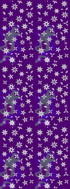 Suluboya çiçekli çiçek deseni. Raster illüstrasyonu. Menekşe ve nötr renklerde güzel tekstil.