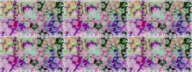 Raster illüstrasyonunda kusursuz çiçek deseni. Tarafsız ve gri renkte çiçekler.