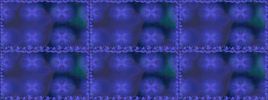 Mavi ve mor renkli çiçekler. Kusursuz çiçek deseni duvar kâğıdı olarak kullanılabilir. Raster illüstrasyonu.