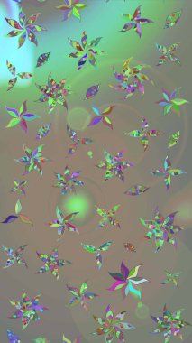 Gri ve bej renkli Asya tekstili. Suluboya çiçekli çiçek deseni. Raster illüstrasyonu.