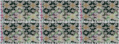 Tişörtsüz arka plan deseni. Tropik çiçekler. Gri ve mavi renkte çiçekler.