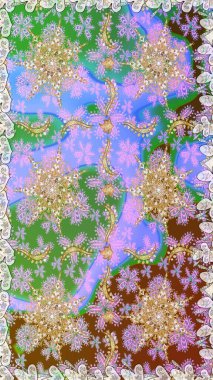 Tarafsız renklerde ve altın elementlerle geleneksel klasik altın raster deseni. Barok tarzında kusursuz bir doğulu süsü..