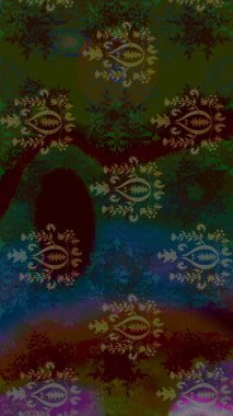 Vadinin çiçekleri kahverengi renklerde. Suluboya, elle çizilmiş. Eskiz arkaplan modeli. Raster - stok.