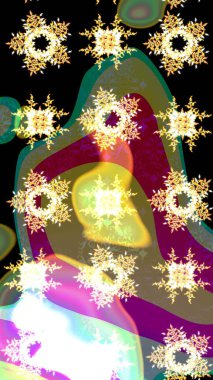 Varicoloblack Raster çizimi. Küçük çiçekteki sevimli çiçek deseni. Birçok siyah soyut çiçekli tropikal çizim deseni.