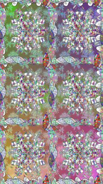 Küçük çiçekteki sevimli çiçek deseni. Raster deseni. Soyut çiçek desensiz arkaplan. Tarafsız renklerde. Raster illüstrasyonu.