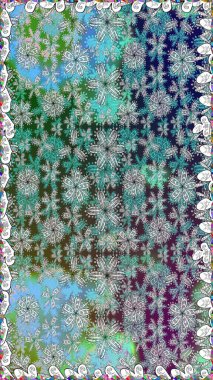 Çiçekli el, pürüzsüz desen çizmiş. Modern gösterişli arka plan duvar kâğıdı illüstrasyonları, klasik çizgiler, desenli çiçekler, çiçekli süsler..