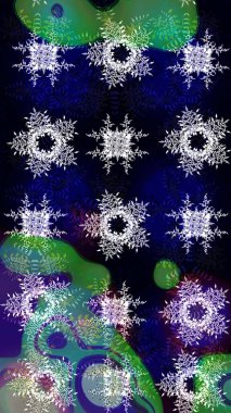 Klasik Raster mavisi, siyah ve yeşil ve altın desenli çizim. Klasik klasik klasik arka plan. Geleneksel oryantasyon süsü.