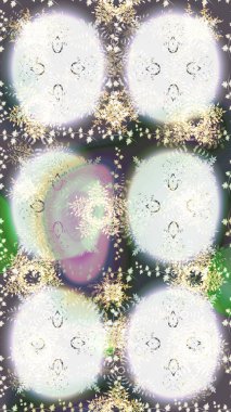 Soyut mandala veya kaprisli kar tanesi içini kaplamak sanat çizmek. Renkli arka plan üzerinde izole sevimli kar taneleri. Raster illüstrasyon.