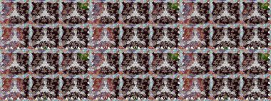 Düz Çiçek Elementleri Tasarımı. Sevimli çiçek raster deseni. Kusursuz Renksiz Bahar Temalı Kusursuz Arkaplan. Siyah renkte çiçekler.