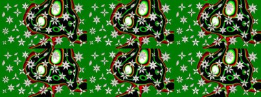 Raster Şirin kumaş deseni. Renkli Bahar Teması eskiz kalıbı. Düz Çiçek Elementleri Tasarımı. Eskiz klasiği.