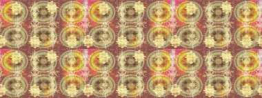 Raster illüstrasyonu. Soyut mandala ya da tuhaf kar tanesi çizgisi sanat tasarımı. Renkli arka planda izole tatlı kar taneleri.